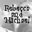 Black text on a grayscale cloudy background displays 'Rebecca and Michael' with 'In Love' above it, then changes to show 'Since 12/9/06'.