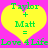 Two identical yellow hearts on a pink background with green text reading "Taylor + Matt = Love 4 Life" in pixelated font.