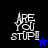 Pixelated text 'ARE YOU STUP!' with a star symbol, displayed across four quadrants with varying background colors and star colors.