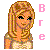 Pixelated cartoon-style icon of a blonde woman with long hair wearing a light-colored top, next to pink vertical text "B r e" on the right side.