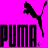 Black Puma logo with leaping cat silhouette above bold uppercase text on solid magenta background.