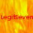 Animated orange and yellow flame background with red text reading "LegitSeven" repeated across the top and bottom sections.