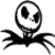 Black-and-white animated contact sheet showing Jack Skellington from The Nightmare Before Christmas with text "Jack" and partial "Savannah" below, displayed across three frames in a 2x2 grid layout.