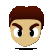 Pixelated character head with brown hair, light skin, and blue tears in three sequential expressions: open eyes, squinting eyes, crying.