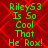 Green pixelated text on red background reads "Riley53 Is So Cool That He Rox!" in two identical vertical with diamond pattern overlay