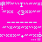 Pixelated animation on bright pink background with white and light blue symbols including plus signs, stars, and 'I' shapes, with some symbols changing position and color over time.