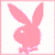 Pink pixelated bunny silhouette with bow tie next to pink text reading "I love nathan" on white background.