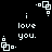Black background with white pixelated text and geometric shapes scattered across the frame.