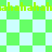 Green and light blue checkered pattern with repeated "ahahaha" text in green, transitioning to diamond-shaped