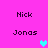 Pixelated text and heart symbols on a bright pink background with alternating cyan and purple hearts.