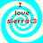 Four identical pixelated spiral icons with blue and white concentric rings, each displaying red text reading "I love sierra<3" in a vertical arrangement.