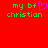 Red background with green pixelated text 'my bf christian' and a purple heart symbol on the left side.