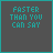 Animated contact sheet showing progressive text animation of "FASTER THAN YOU CAN SAY DISASTER" in cyan and white pixelated font on dark gray background with teal border.