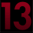 Animated contact sheet showing six frames of a red-tinted icon with large '13' text and repeated facial expressions.