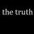 Animated contact sheet of a text-based icon showing evolving green and blue pixelated text on black background with repeated 'the truth' phrase.