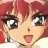 A 48x48 pixel animated buddy icon featuring a split composition with an anime-style character on the left and text/logo elements on the right, displayed as two sampled frames in a contact sheet layout.