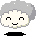 A 4-frame animated contact sheet of a pixelated cloud character with varying expressions and small smoke trails, set against a gray background.