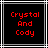 Two identical pixelated images side-by-side with red text on black background, each framed by white and gray lines.