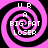 Four identical pink and black spiral patterns with white text reading 'UR A BIG FAT LOSER' arranged in a on a solid black background