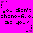 A bright pink background displays repeated text 'you didn't phone-five, did you?' with star and dot patterns in black and purple.