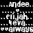 Pixelated text repeats across a black background with small heart symbols above the middle line, forming a mirrored pattern.