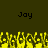 Two identical pixelated 'Joy' text labels above a dense yellow pixelated pattern on a dark brown background.