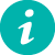 Teal circular icon with white lowercase 'i' symbol and dot above it, rendered in pixelated style on gray background.