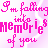 Pixelated pink text on light purple background with white lightning-like lines; two versions show identical layout except for a small heart symbol in bottom-right corner of one version.