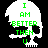 Pixelated skull with green text 'I AM BETTER THAN U' on black and gray backgrounds.