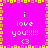 A static pixel art image with a bright pink background, yellow and orange border pattern, displaying four identical text blocks arranged in a