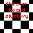 Red text reading Checker board sluttery overlaid on a black-and-white checkerboard pattern with shifting diamond-shaped