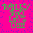 A bright pink background with scattered blue dots features four identical green pixelated text blocks arranged in a , each displaying "DAILEY BoO LaV U" with a stylized 'U' and 'L' in the last line