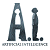A 50x50 pixel animated contact sheet showing two frames of a buddy icon with stylized 'AI' text and 'Original Icons .com' branding on green background.