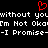 Red pixelated heart symbol above white text on black background with repeated phrases and a promise statement.