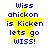 Yellow star with blue text reading "Wiss ahickon is Kicken lets go WISS!" on white background, four identical static frames shown in