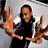 Animated contact sheet of a person in black and white clothing making hand gestures against a light background with visible pixelation and dithering effects.