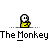 Pixelated monkey icon with yellow body and white face, showing four distinct facial expressions