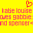 Yellow background with red pixelated heart above pink pixelated text reading 'kabe louise kabe louise loves gabbie: loves gabbie: and spencer and spencer' in three lines.