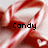 A red and white striped candy cane with a small heart shape, displaying text that changes across frames.