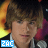 Animated contact sheet of a young man with brown hair in a black suit against a fiery background, showing sequential frame changes including text and particle effects.