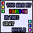 A 3x3 grid of pixel art frames showing a static text design with color variations in the word "RAINBOW" and surrounding colored squares, each frame displaying different combinations of red, yellow, green, cyan, blue, magenta, white, and black pixels on a light gray background.