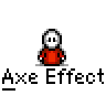 Animated contact sheet of a pixel art buddy icon showing frame-by-frame changes in character poses and expressions with repeated text labels.