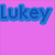 Six -aligned display the name 'Lukey' in blue text on varying pink and purple backgrounds with no visible animation changes
