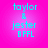 Cyan text on pink background reads 'taylor & jester BFFL' with pixelated lettering and slight color variation across four identical