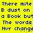 Yellow background with black pixelated text repeating phrases in two , showing slight vertical misalignment between frames