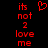 Red pixelated text and a heart symbol on a black background, with two identical side-by-side arrangements of text and symbol.