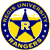 Circular icon with blue outer ring containing yellow text, central yellow star with blue outline, and blue 'R' in white square at center.