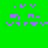 Green background with purple text reading "i love my new ipod nano!!" in four identical , one showing a pink circular gradient overlay