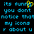 Pixelated blue text on black background with yellow heart symbol replacing 'y' in 'funny', repeated across two