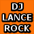 Orange background with bold white text reading "DJ LANCE ROCK IS MY HERO" next to a person in orange attire and hat.